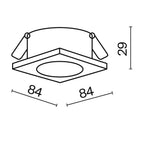 Światło punktowe Technical Stark IP65 1xGU10 DL083-01-GU10-SQ-W | Biały