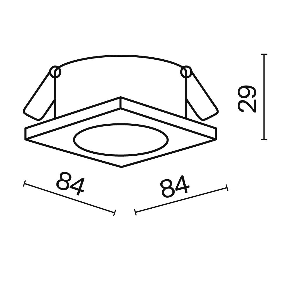 Światło punktowe Technical Stark IP65 1xGU10 DL083-01-GU10-SQ-W | Biały