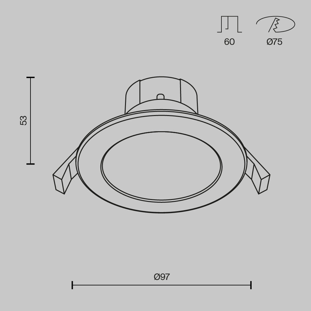 Światło punktowe Technical Stockton IP44 x DL015-6-L7W | Biały