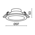 Światło punktowe Technical Stockton IP44 x DL015-6-L7W | Biały