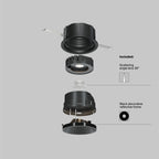 Światło punktowe Technical Wise IP20 x DL057-10W3K-B | Czarny