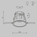 Światło punktowe Technical Wise IP20 x DL057-10W3K-B | Czarny
