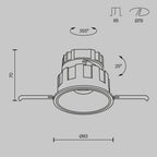 Światło punktowe Technical Wise IP20 x DL057-10W3K-W | Biały