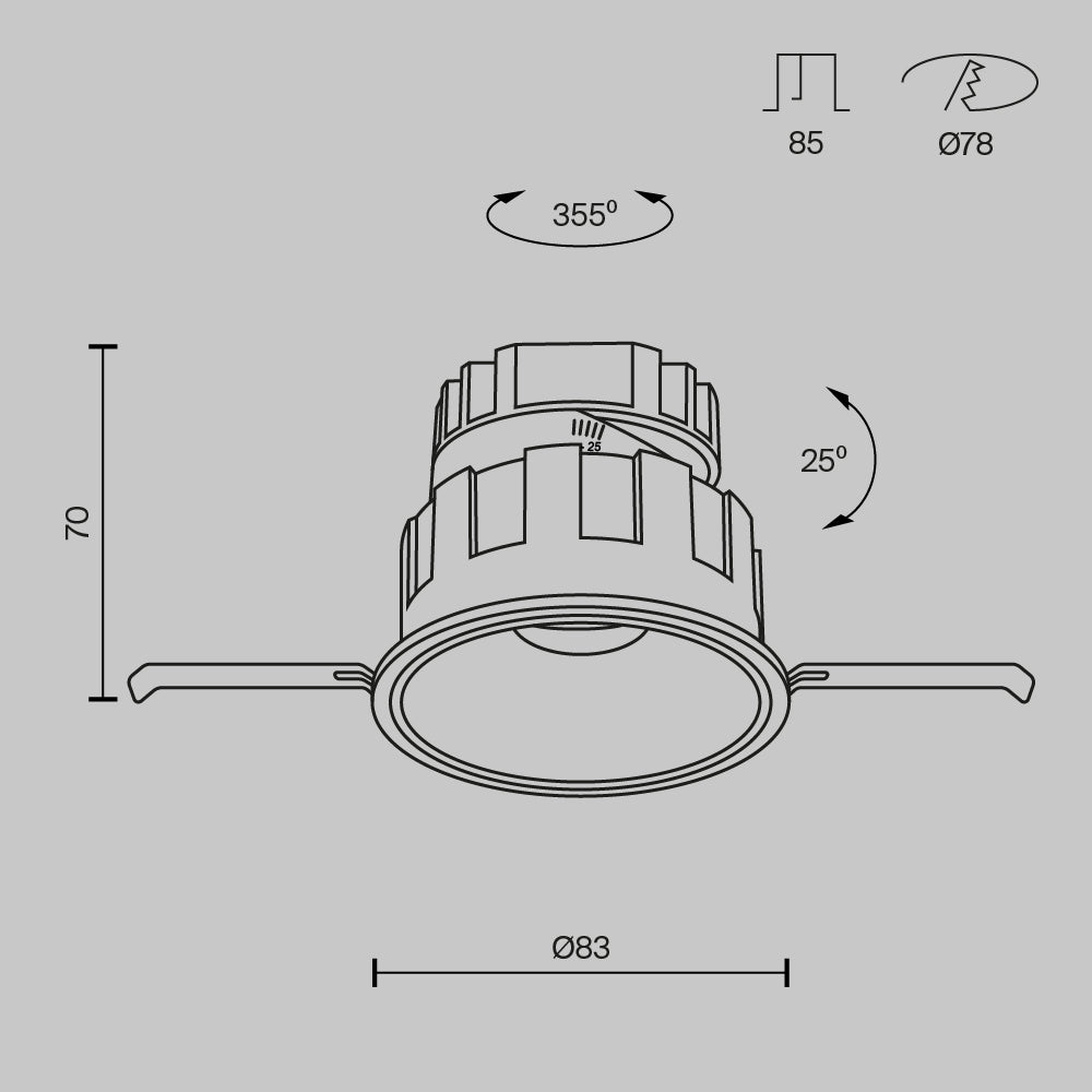 Światło punktowe Technical Wise IP20 x DL057-10W3K-W | Biały