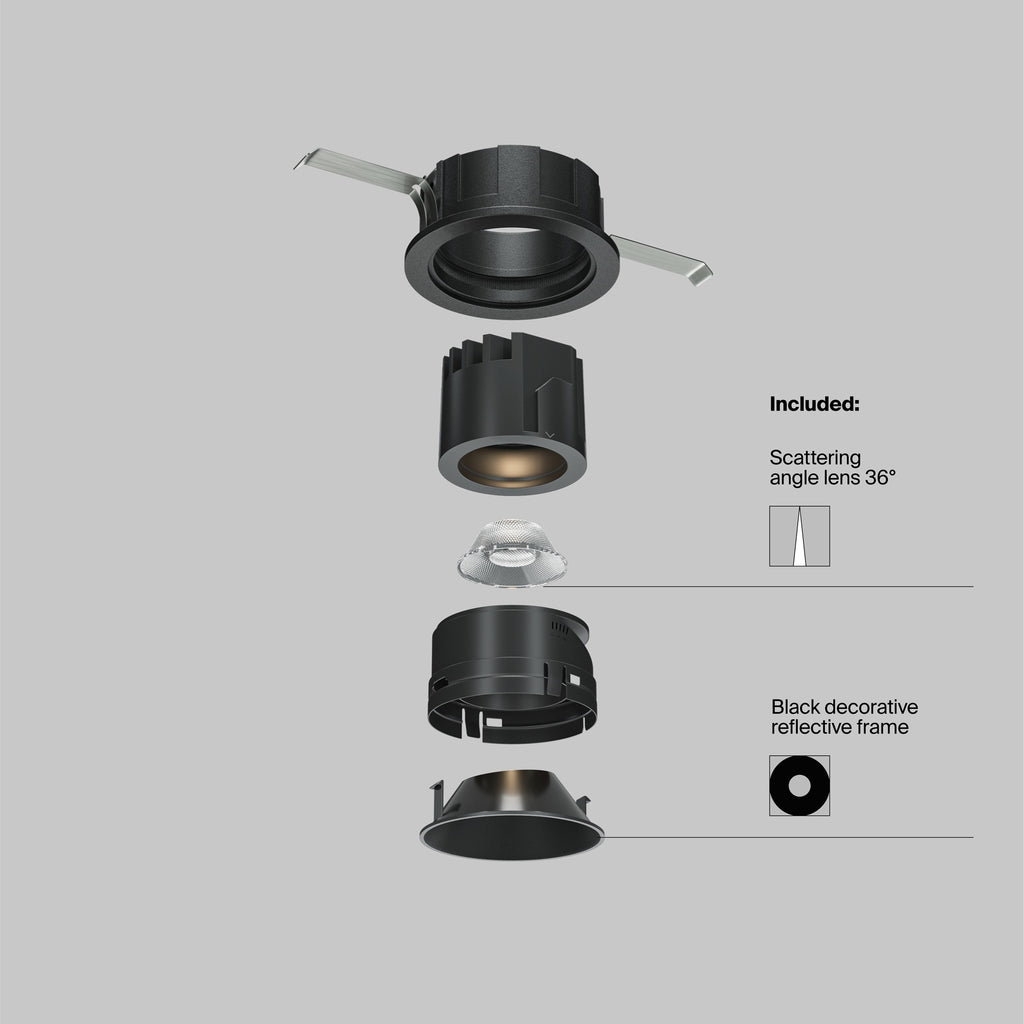 Światło punktowe Technical Wise IP20 x DL057-7W3K-B | Czarny