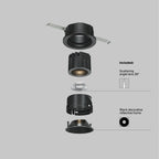 Światło punktowe Technical Wise IP20 x DL057-7W3K-B | Czarny