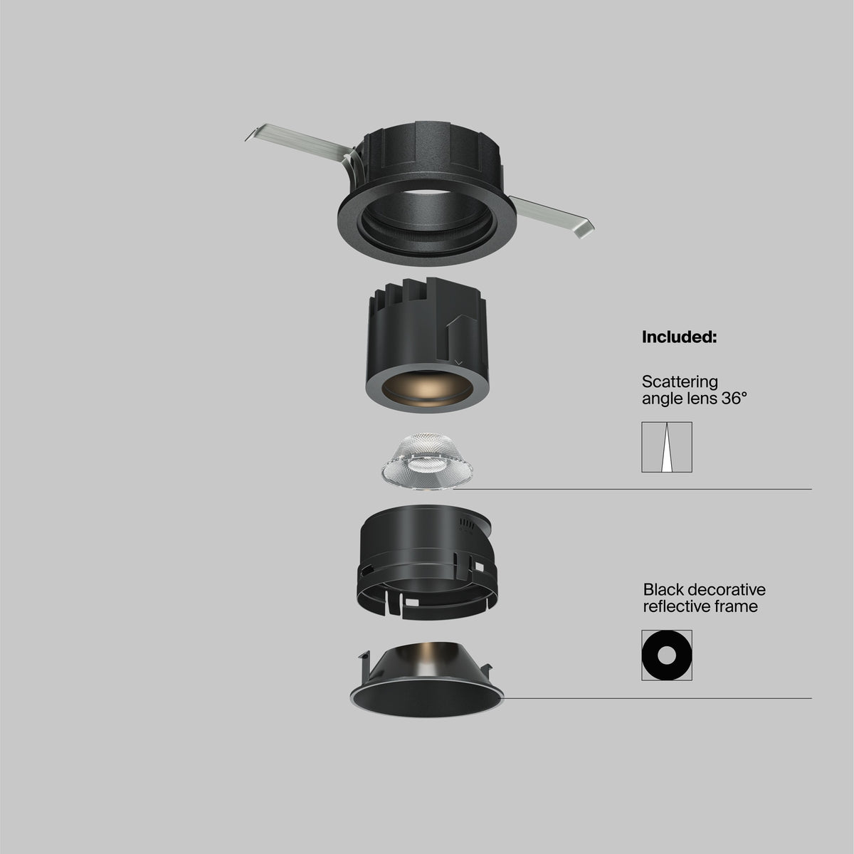 Światło punktowe Technical Wise IP20 x DL057-7W3K-B | Czarny