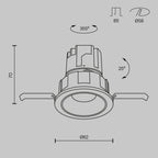 Światło punktowe Technical Wise IP20 x DL057-7W3K-B | Czarny
