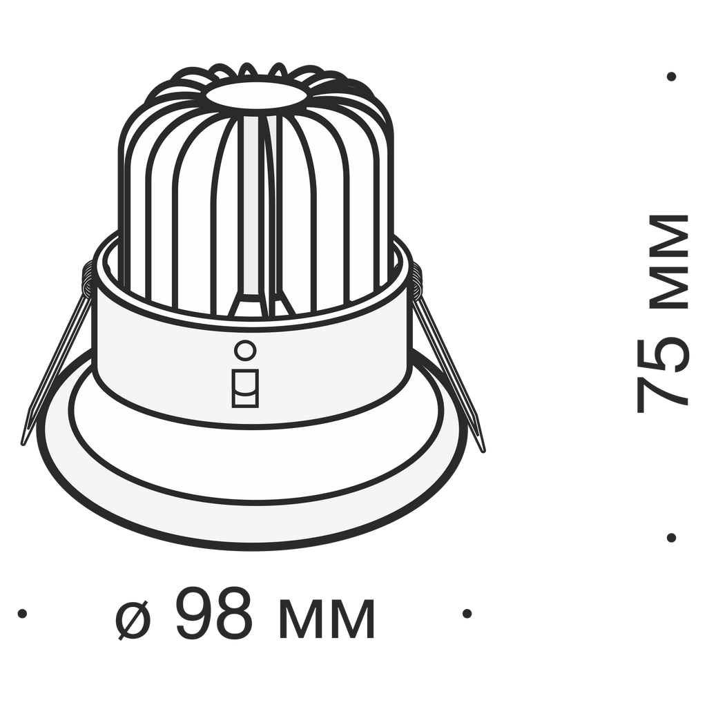 Światło punktowe Technical Yin IP20 x DL031-2-L8B | Czarny