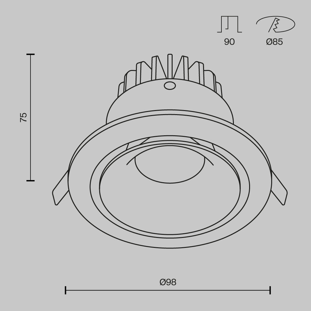 Światło punktowe Technical Yin IP20 x DL031-L12W3K-D-W | Biały