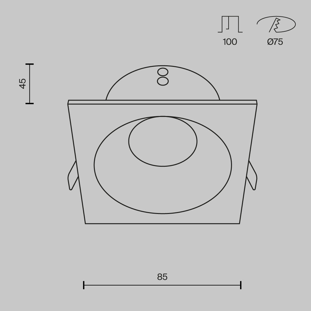 Światło punktowe Technical Zoom IP65 1xGU10 DL033-2-01W | Biały