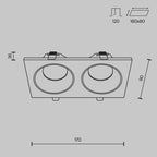 Światło punktowe Technical Zoom IP65 2xGU10 DL033-2-02W | Biały