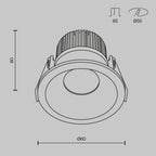 Światło punktowe Technical Zoom IP65 x DL034-01-06W3K-B | Czarny