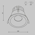 Światło punktowe Technical Zoom IP65 x DL034-L12W3K-D-W | Biały