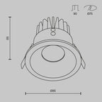 Światło punktowe Technical Zoom IP65 x DL034-L12W4K-D-W | Biały