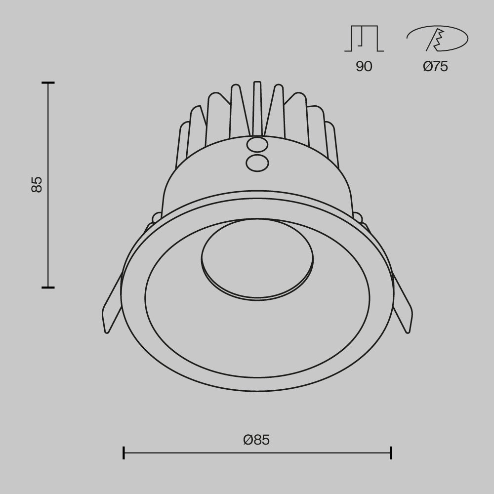 Światło punktowe Technical Zoom IP65 x DL034-L12W4K-D-W | Biały