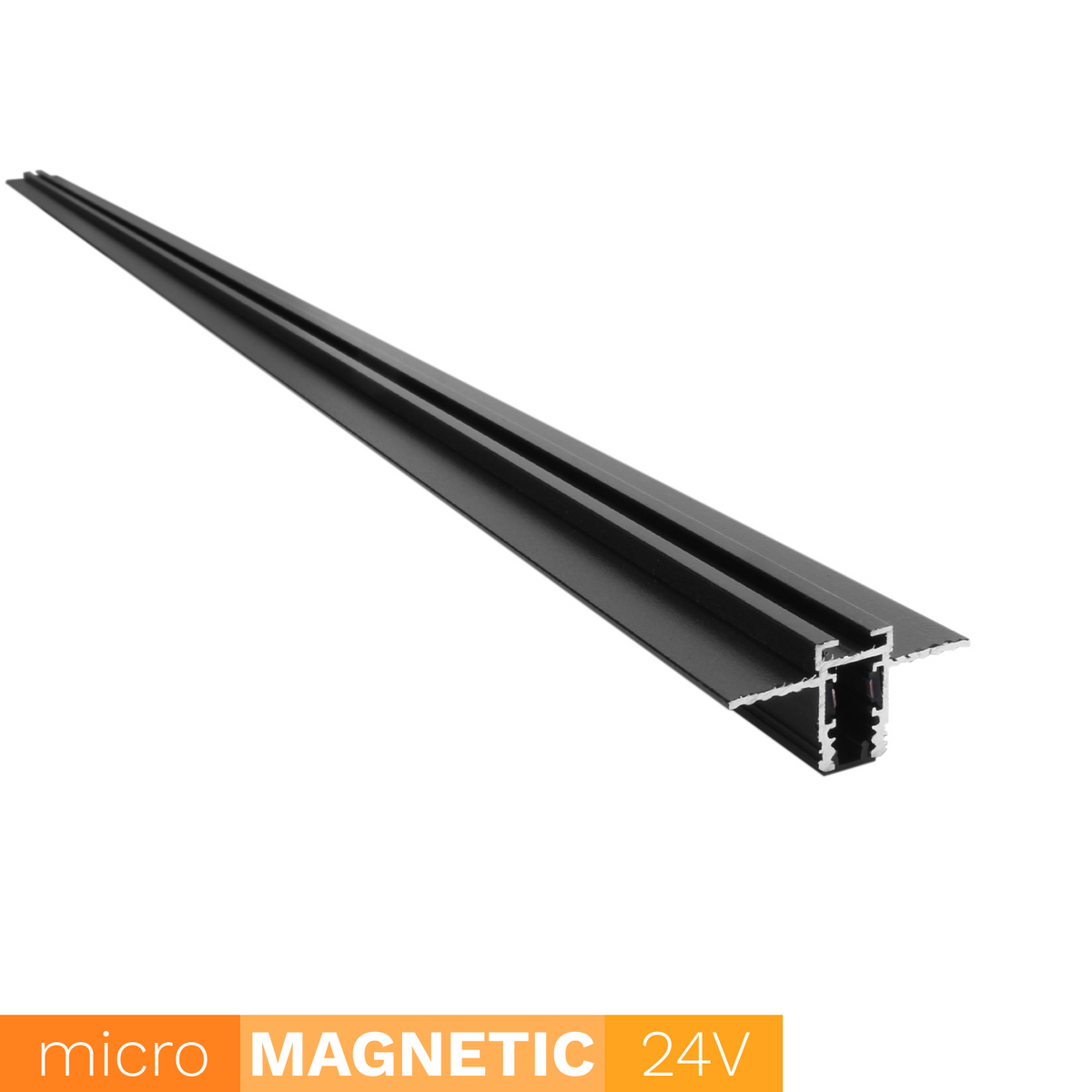 Szyna Magnetyczna podtynkowa UN5-D Micro Magnetic 100cm czarna | DML1548