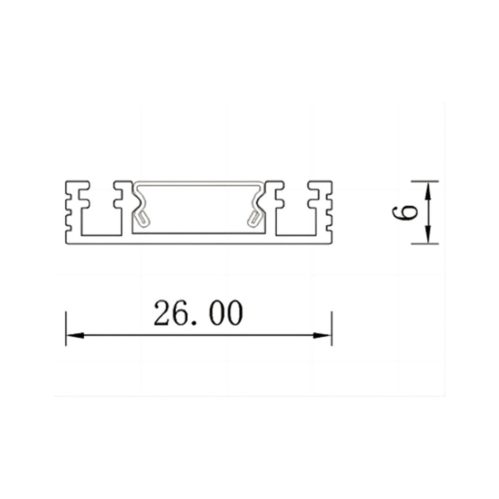 Szyna natynkowa 2 m Magnetic Slim czarna
