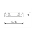 Szyna natynkowa 2 m Magnetic Slim czarna