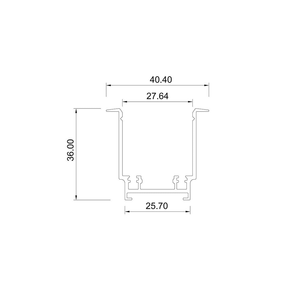 Szyna podtynkowa 2 m Magnetic Slim biała