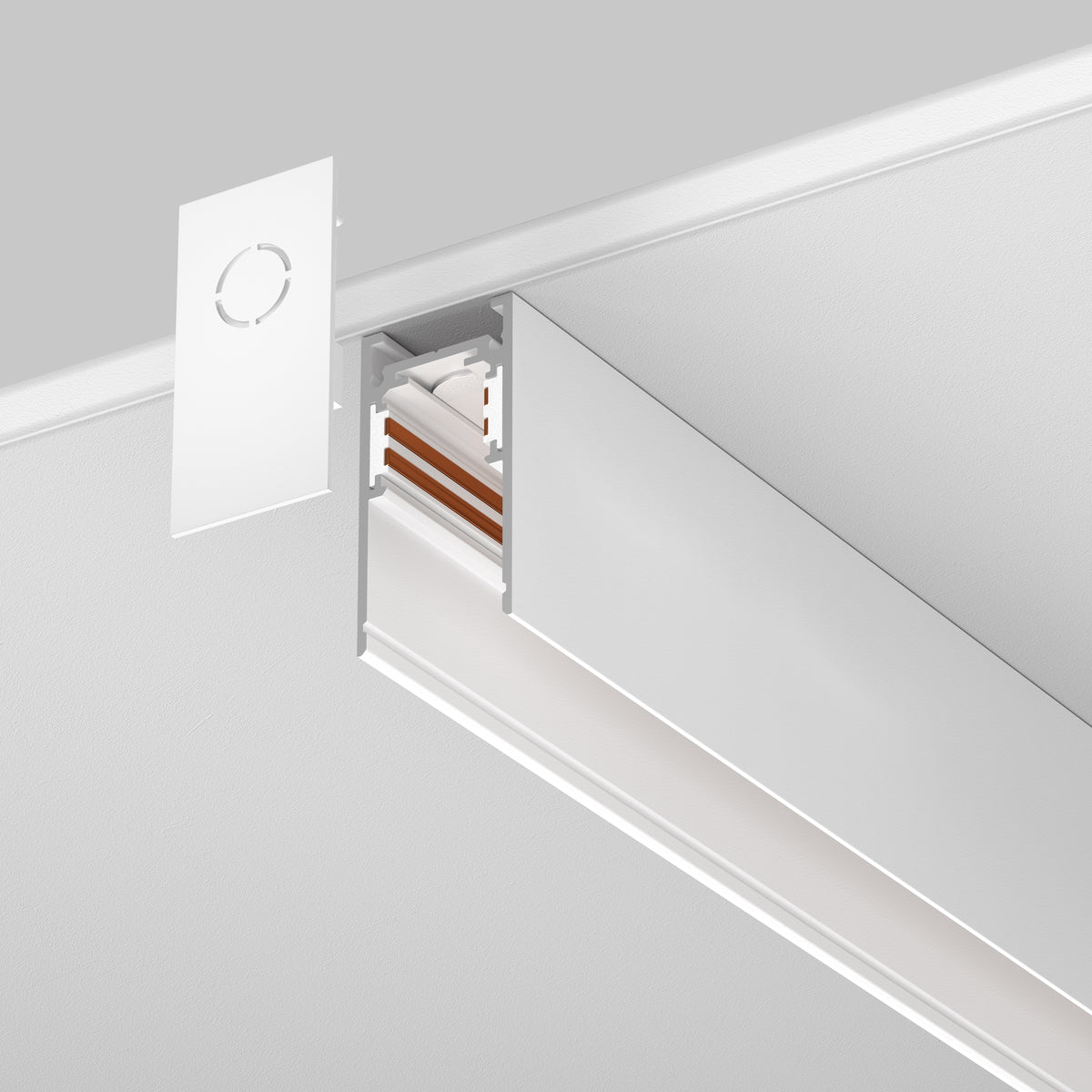 Szynoprzewody natynkowe/podwieszane do oświetlenia szynowego Technical Busbar trunkings Exility IP20 x TRX034-411W | Biały