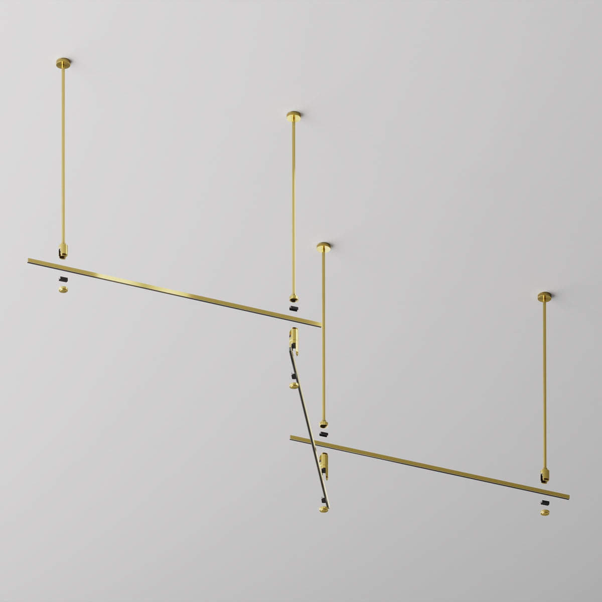 Szynoprzewody natynkowe/podwieszane do oświetlenia szynowego Technical Busbar trunkings Flarity IP20 x TRX154-111BS | Mosiądz