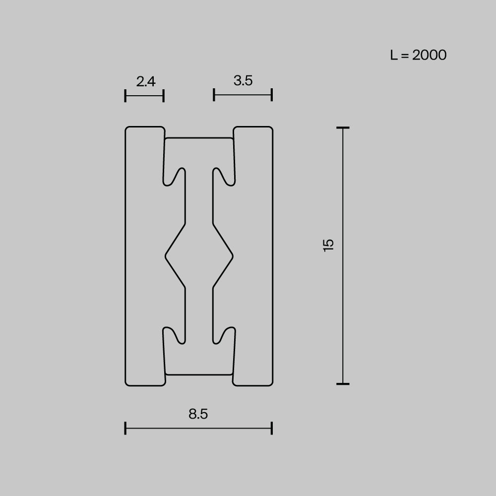 Szynoprzewody natynkowe/podwieszane do oświetlenia szynowego Technical Busbar trunkings Flarity IP20 x TRX154-112BS | Mosiądz