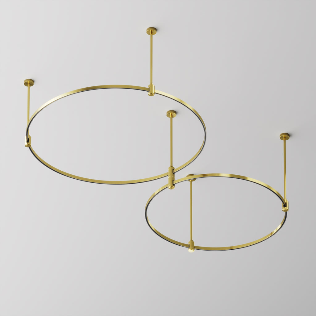 Szynoprzewody natynkowe/podwieszane do oświetlenia szynowego Technical Busbar trunkings Flarity IP20 x TRX154-R-D800-BS | Mosiądz