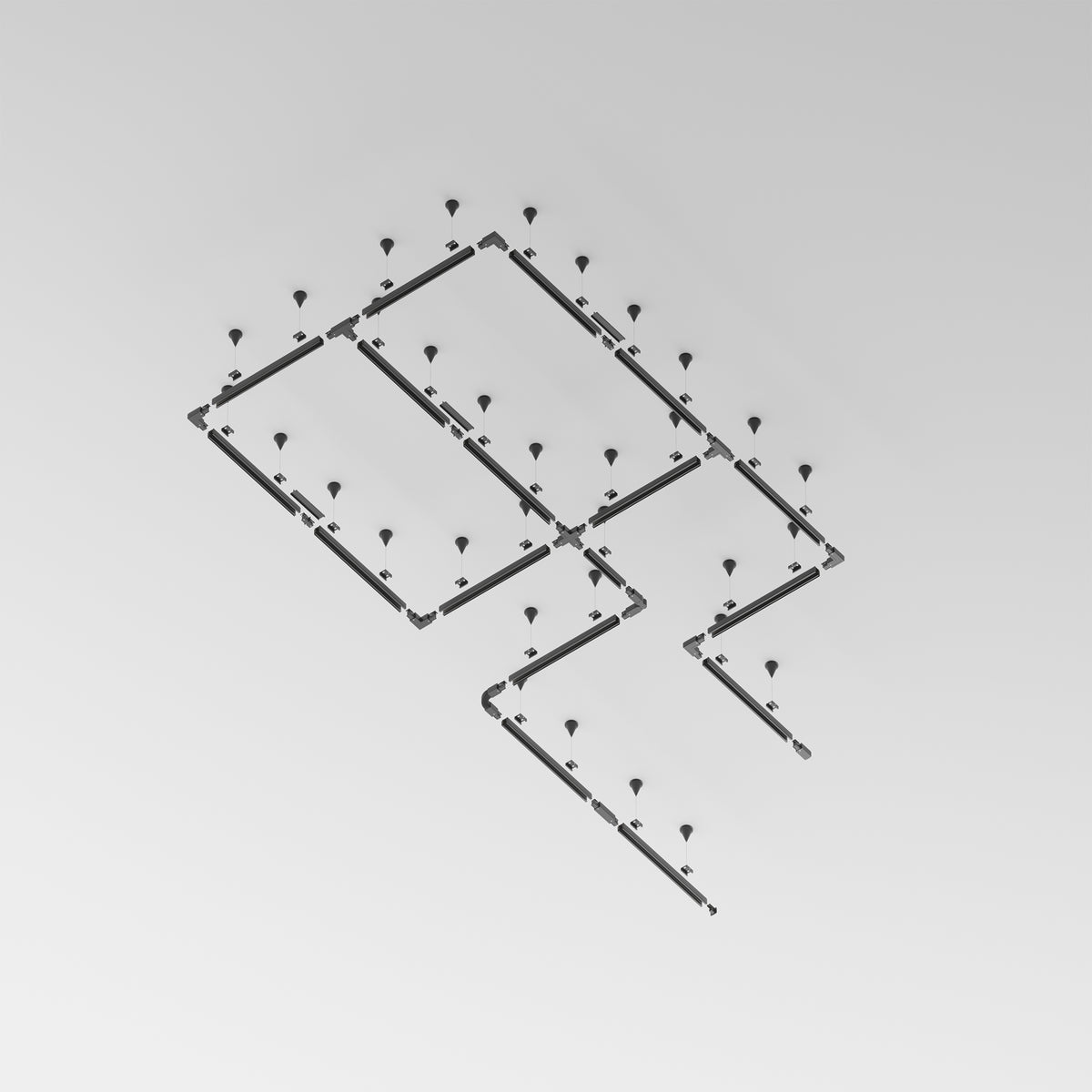 Szynoprzewody natynkowe/podwieszane do oświetlenia szynowego Technical Busbar trunkings Trinity IP20 x TRX005-311B | Czarny