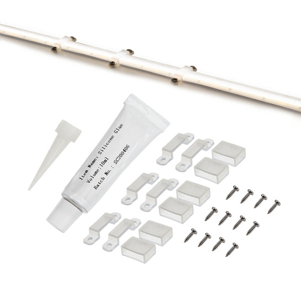Taśma LED COB w silikonie 24V 7.5W/1m IP67 rolka 5m | biała ciepła