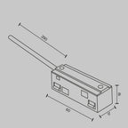 Technical Accessories for tracks Exility IP20 x TRA034B-42B-1 | Czarny