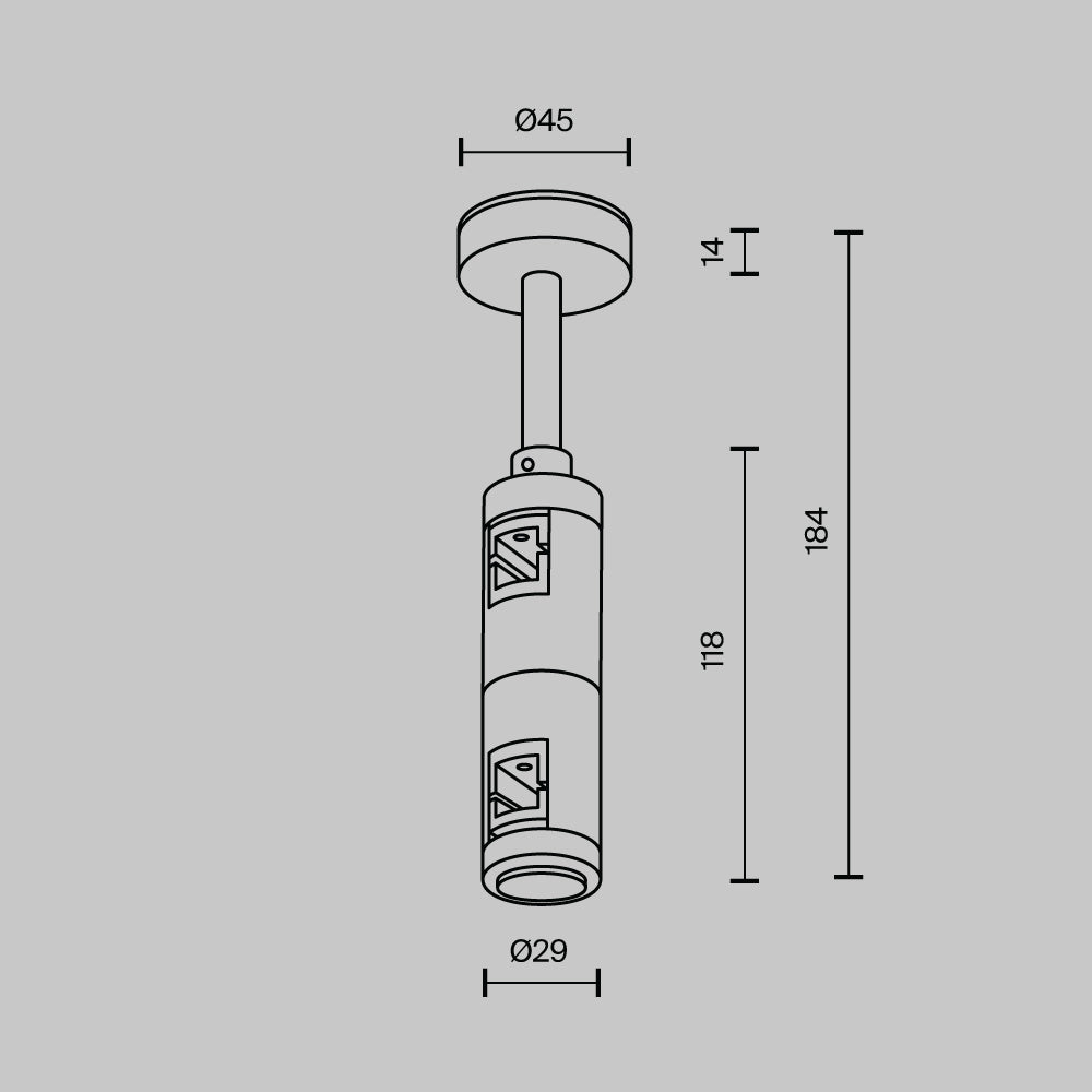 Technical Accessories for tracks Flarity IP20 x TRA156C-D1-BS | Mosiądz