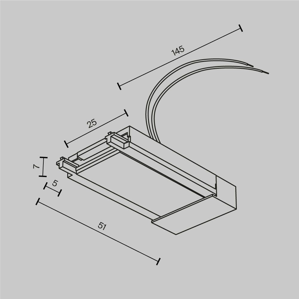 Technical Accessories for tracks Radity IP20 x TRA084B-11W | Biały