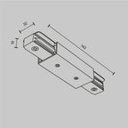 Technical Accessories for tracks Unity IP20 x TRA001CB-11B | Czarny