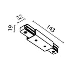 Technical Accessories for tracks Unity IP20 x TRA001CB-11B | Czarny