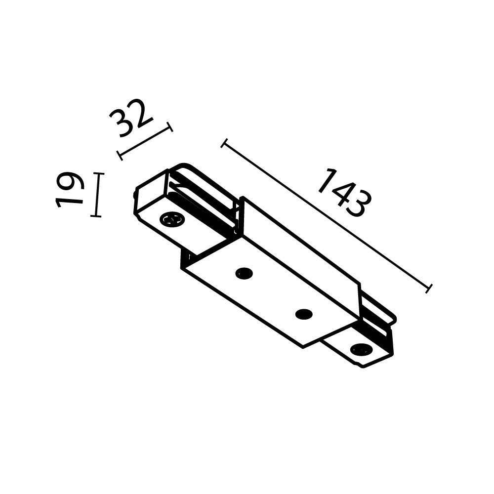 Technical Accessories for tracks Unity IP20 x TRA001CB-11B | Czarny