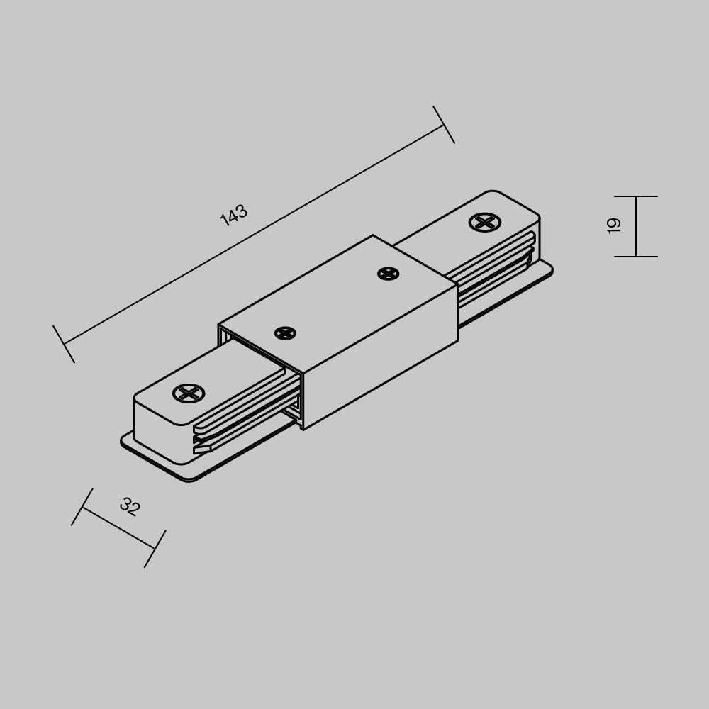 Technical Accessories for tracks Unity IP20 x TRA001CB-11W | Biały