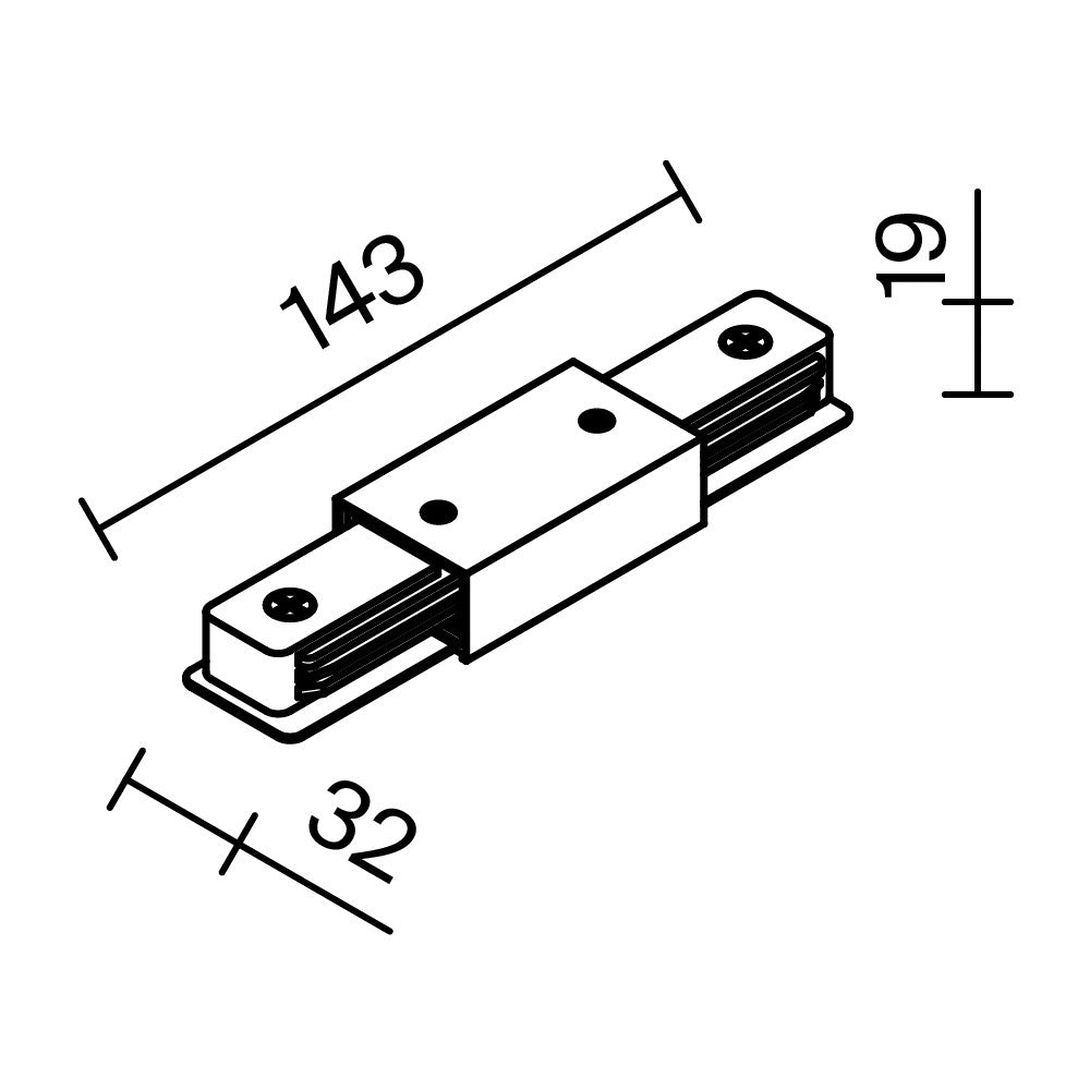 Technical Accessories for tracks Unity IP20 x TRA001CB-11W | Biały