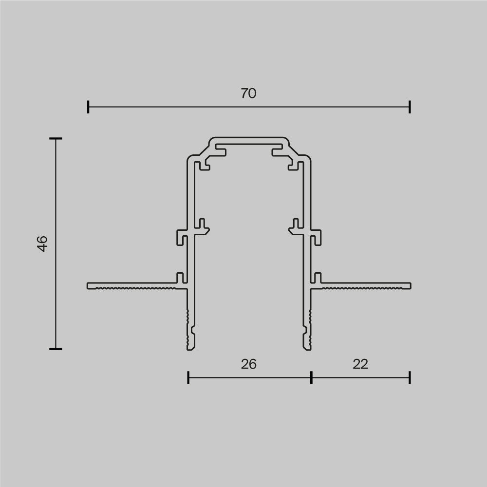 Wbudowana ścieżka Technical Busbar trunkings Exility IP20 x TRX034-421.12B | Czarny
