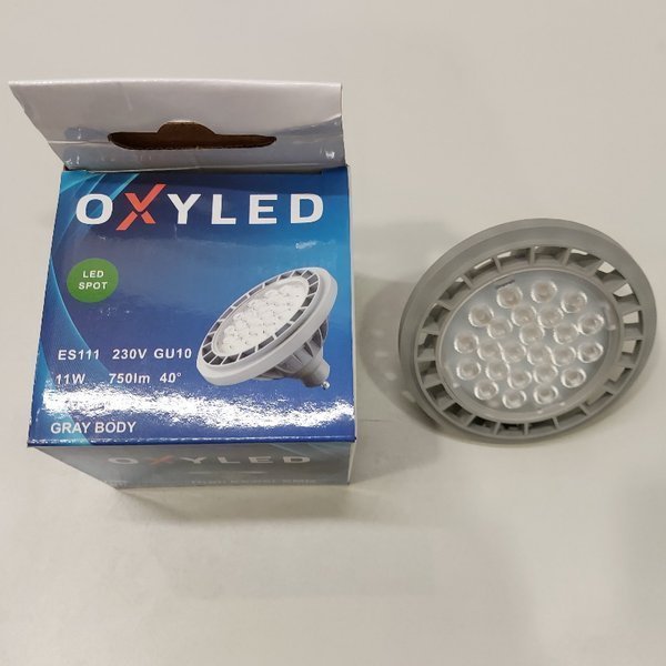 Żarówka ES2111 / GU10 11W ciepła 3000K KOLOR SZARY | OXYL21S113P-40