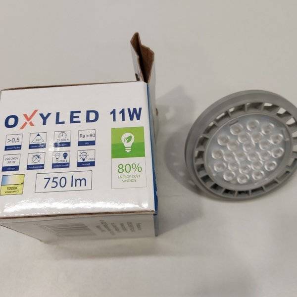 Żarówka ES2111 / GU10 11W ciepła 3000K KOLOR SZARY | OXYL21S113P-40