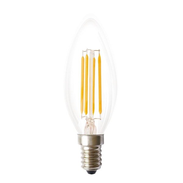 Żarówka FILAMENT LED E14 4W ciepła 1800K C35 świeczka | OXYFC35040