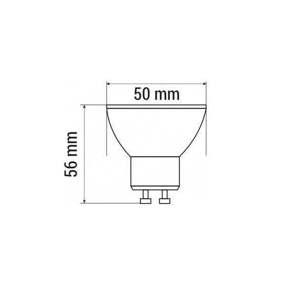 Żarówka GU10 8W 120° DIM ściemnialna 3000K  | ciepła | ox459062