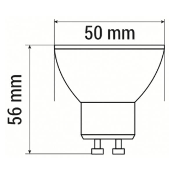 Żarówka GU10 PAR 16 9,6W 36° DIM ściemnialna 3000K  | ciepła | ox459109
