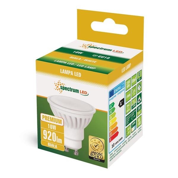 Żarówka LED GU10 230V 10W SMD NW ceramiczna barwa neutralna 4000K