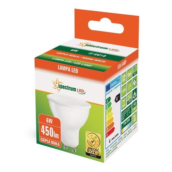 Żarówka LED GU10 230V 6W 3000K | ciepła