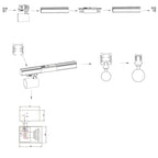 Zestaw szynoprzewodu Snow SET 3F, biały, 4x50W GU10