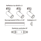 Zestaw szynoprzewodu jednofazowego ICE SET, biały, 3x50W GU10