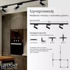 Zestaw szynoprzewodu jednofazowego LEON, biały, 3x7W LED, barwa ciepła 3000K