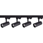 Zestaw szynoprzewodu trójfazowego ICE SET, czarny, 4x50W GU10